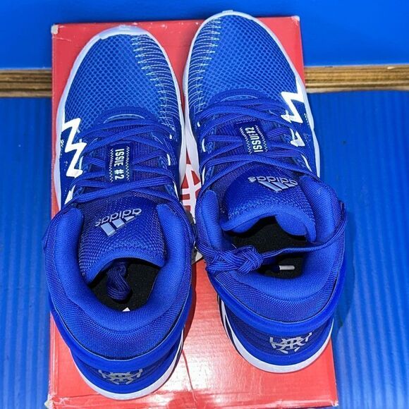 Size 10.5- Men’s Adidas D.O.N. Issue 2 Royal Blue White FW8514 Donovan Mitchell - Picture 4 of 8
